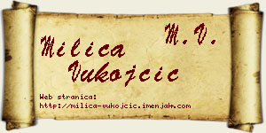 Milica Vukojčić vizit kartica